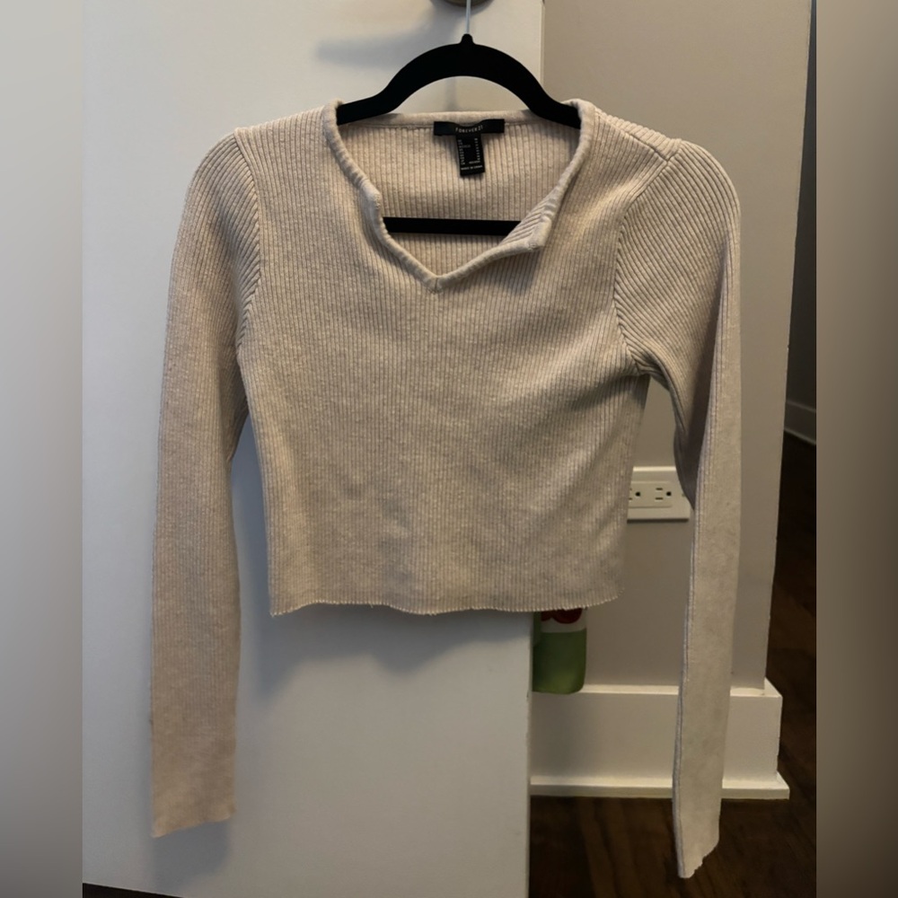 Forever 21 Ribbed Long Sleeve Sweater